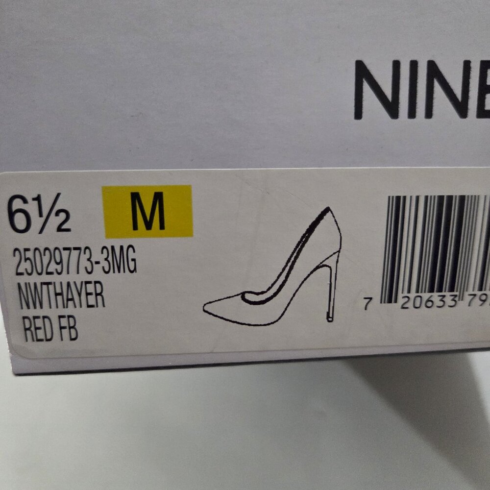 Nine West High Heels Shoes, Red, Size 6 1/2 M (6.5) - Picture 15 of 16